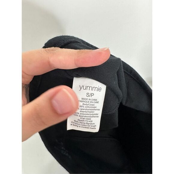 Yummie Leggings Full Length With Lacing & Contrast inserts Size Small - Picture 8 of 8